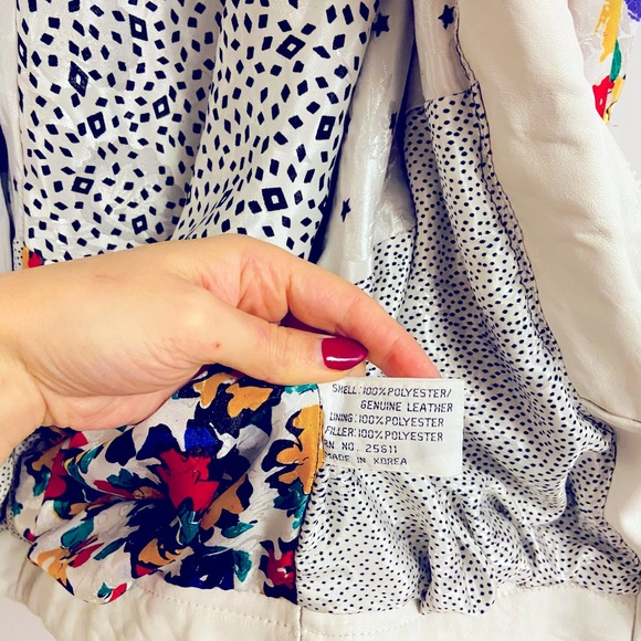 ✨Host Pick✨Unique Vintage 80’s leather bomber jacket - Picture 6 of 8